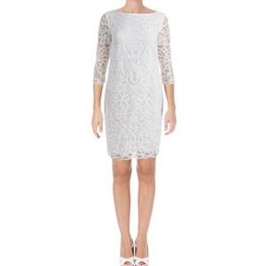 Lauren Ralph Lauren Womens Vasdicia Lace Overlay Casual Dress